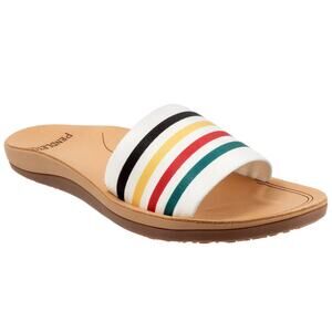 Pendleton Glacier National Park Slides Sandals Multicolor Stripe Womens Size 7